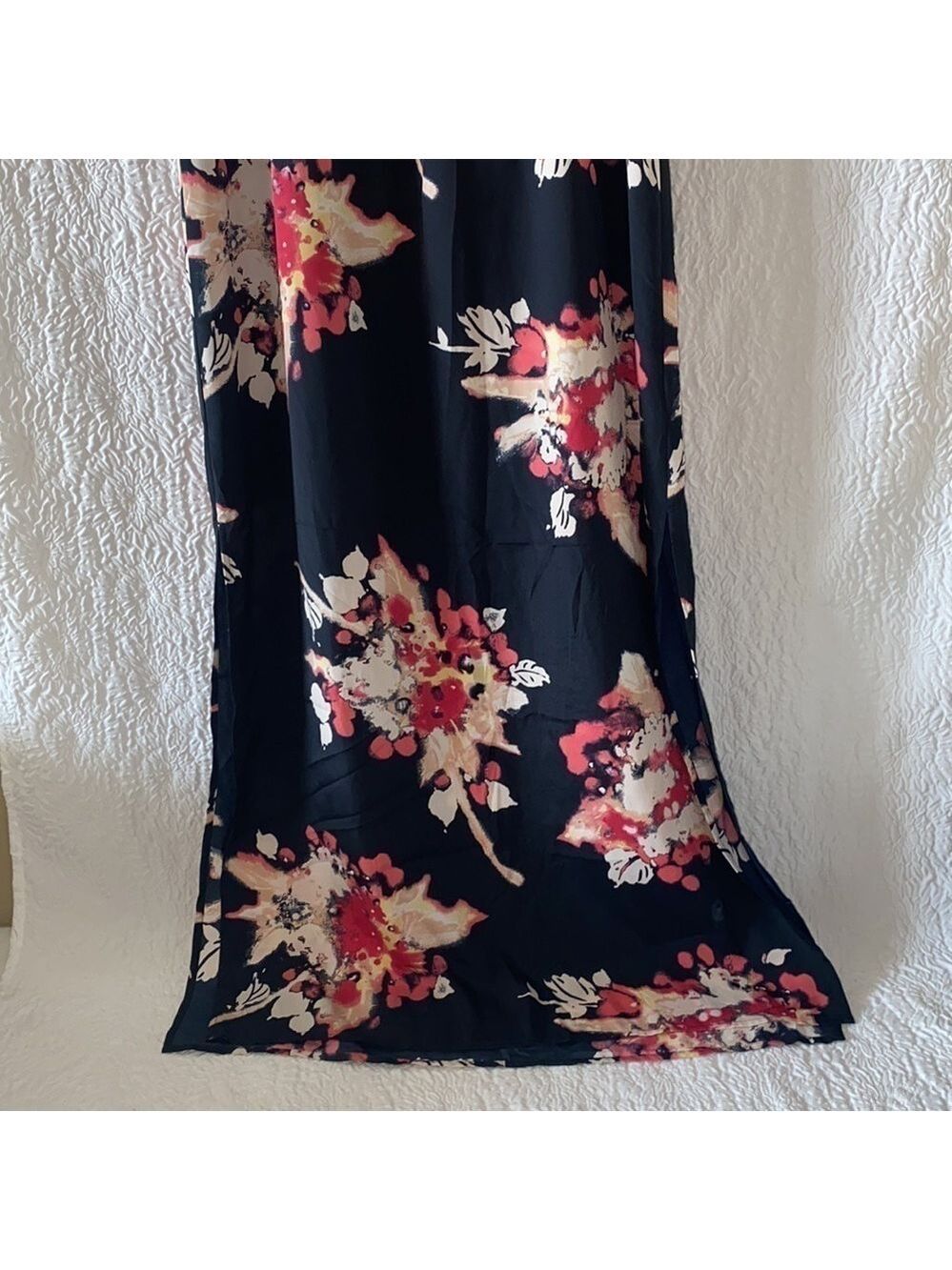 Ann Taylor Split-Neck Floral Sleeveless Maxi Dress - Picture 3 of 12